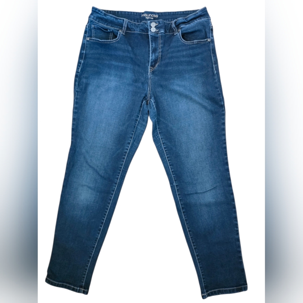Maurices High Rise Skinny Jeans Womens Size 14 Stretch Dark Wash Denim